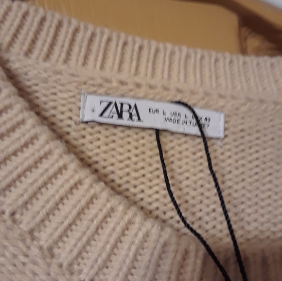 ZARA OATMEAL SWEATER size large.  New - Picture 3 of 5